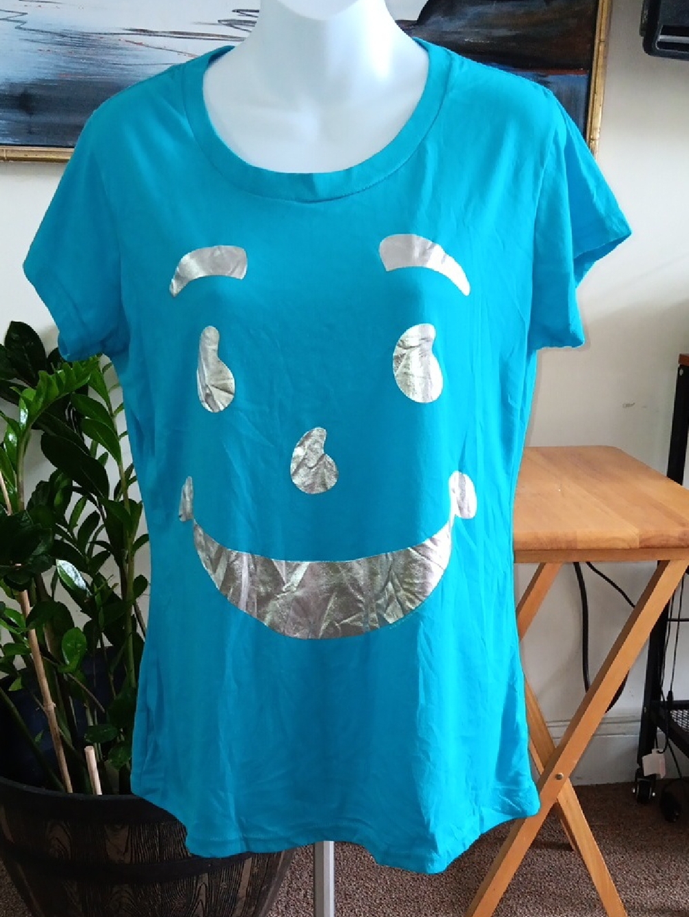 Kool-Aid  Face Graphic Tee with Silver Foil Accent XXL
